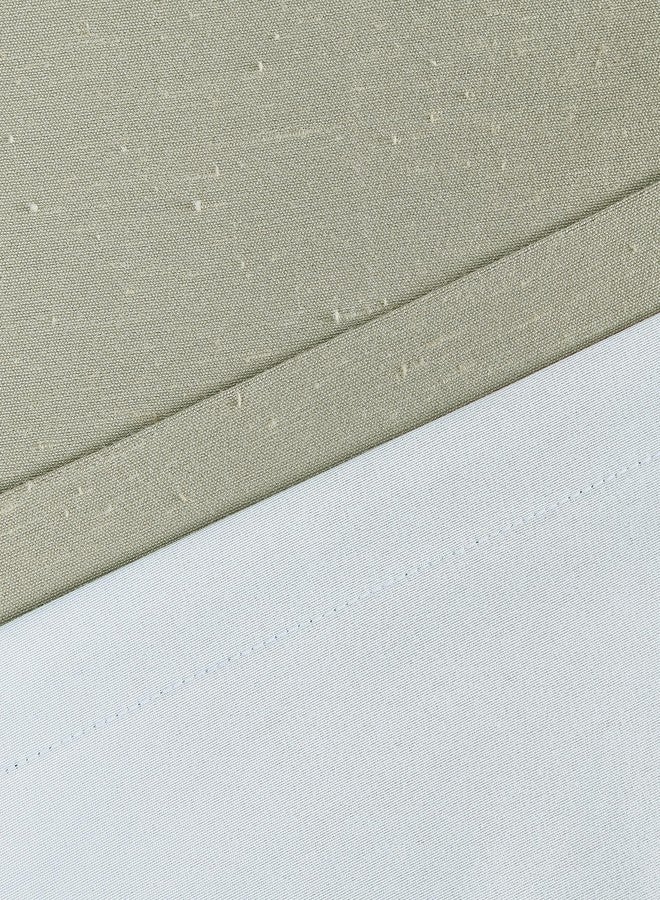 Central Park Sage Blackout Pinch Pleat Curtain Panel for Bedroom Noise Reducing Luxury Silk Panels with Full Blackout Liner Backtab Drapes with 9 Hooks (Ring not Include), 40"x84"x2, Sage Green - Image 3